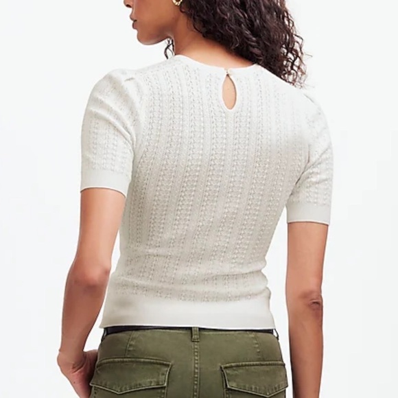 Madewell frost The Signature Open-Knit Crewneck Sweater Tee - Picture 4 of 7